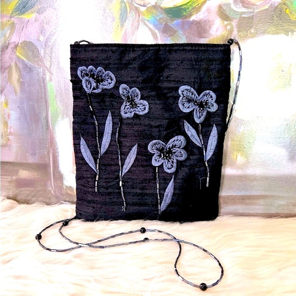 Handbags - Inge Christopher Black Beaded
Evening Clutch Purse